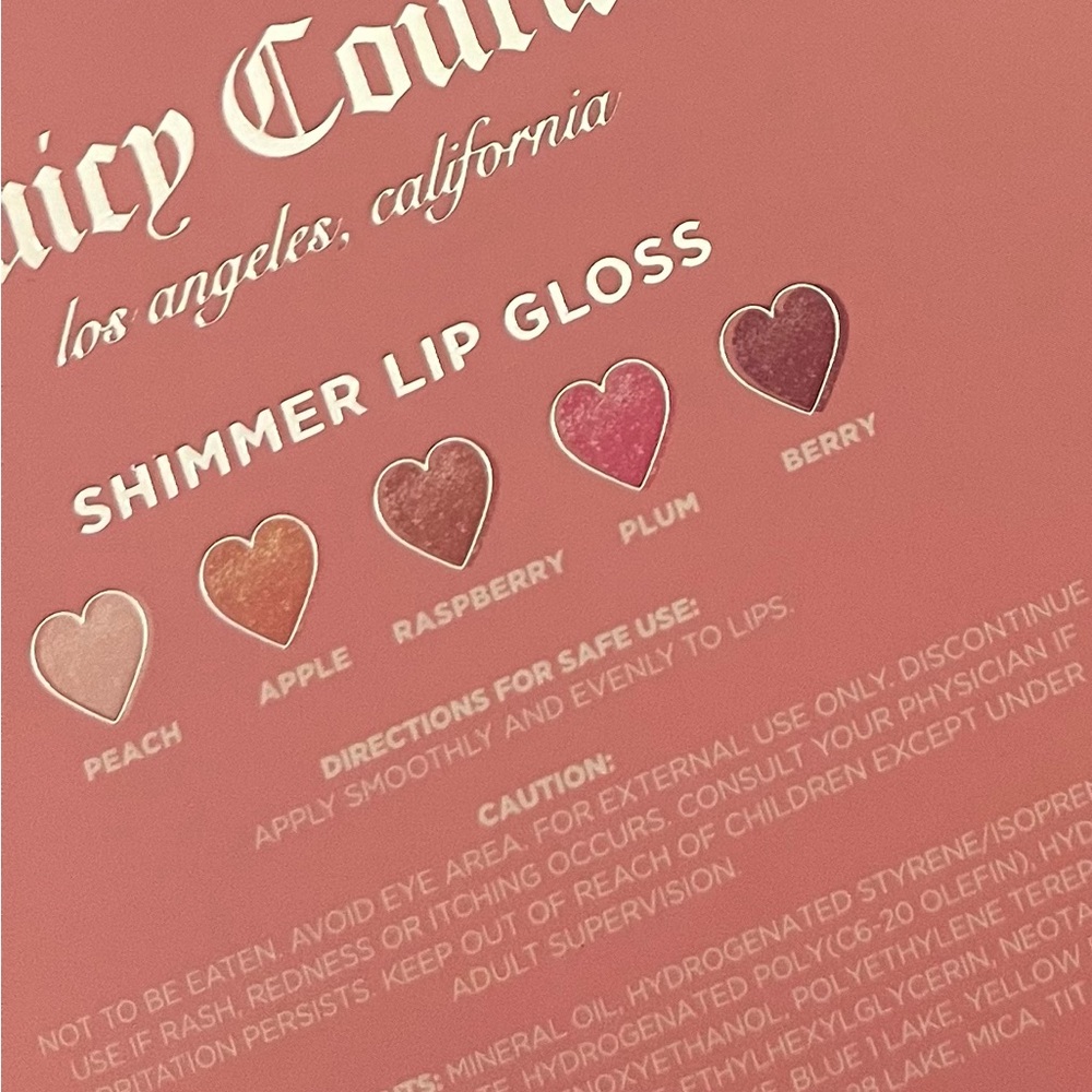 Juicy Couture Shimmer Lip Gloss Set of 5 - NIB - Picture 2 of 2